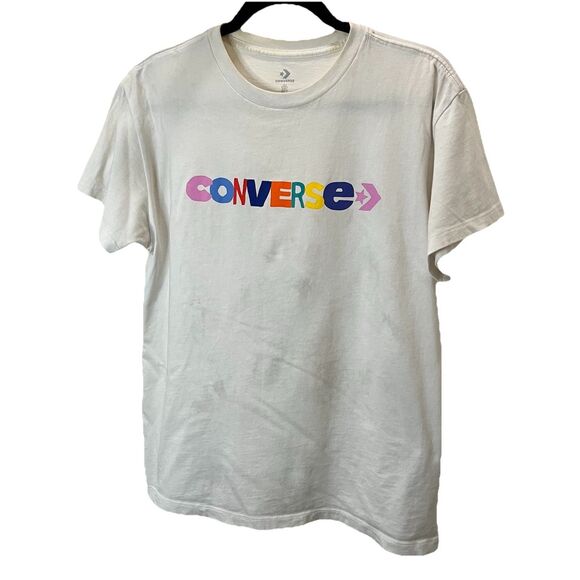Converse Fruit Print Strawberry Grapes Apple Watermelon Graphic Tee Shirt Size L - Picture 1 of 11